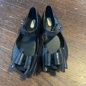 Mini Melissa Black Bow Mary Janes